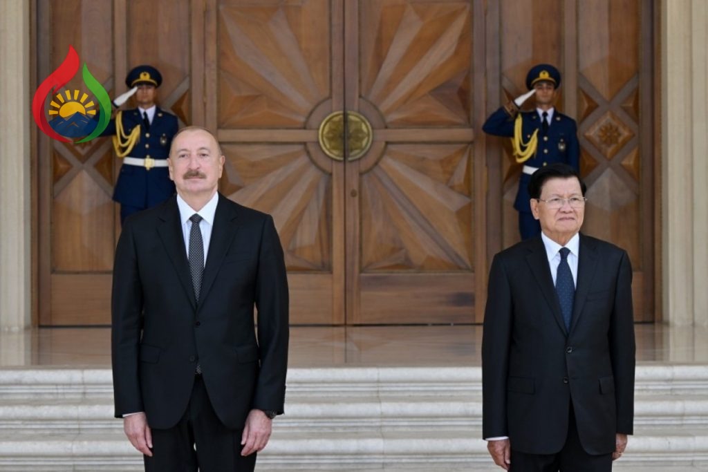 Laos Prezidentinin Bakıda rəsmi qarşılanma mərasimi keçirilib